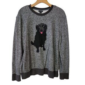 I Heart Ronson Dog Sweatshirt Black Lab Size L Gray Black